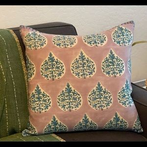 John Robshaw Charua hand blocked pillow cover.